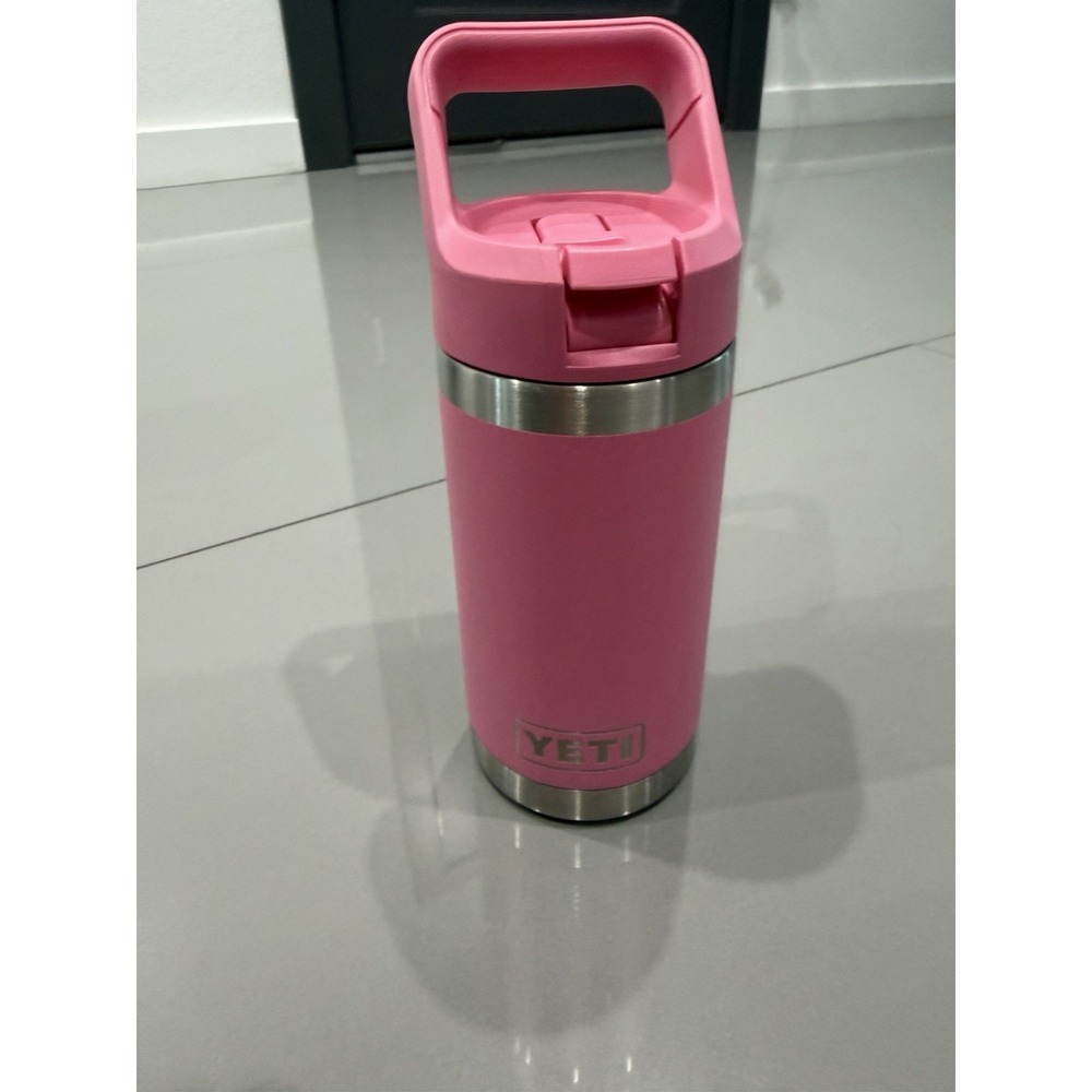 YETI RAMBLER JR. WATER BOTTLE STAINLESS STEEL CAP LID 12OZ Pink